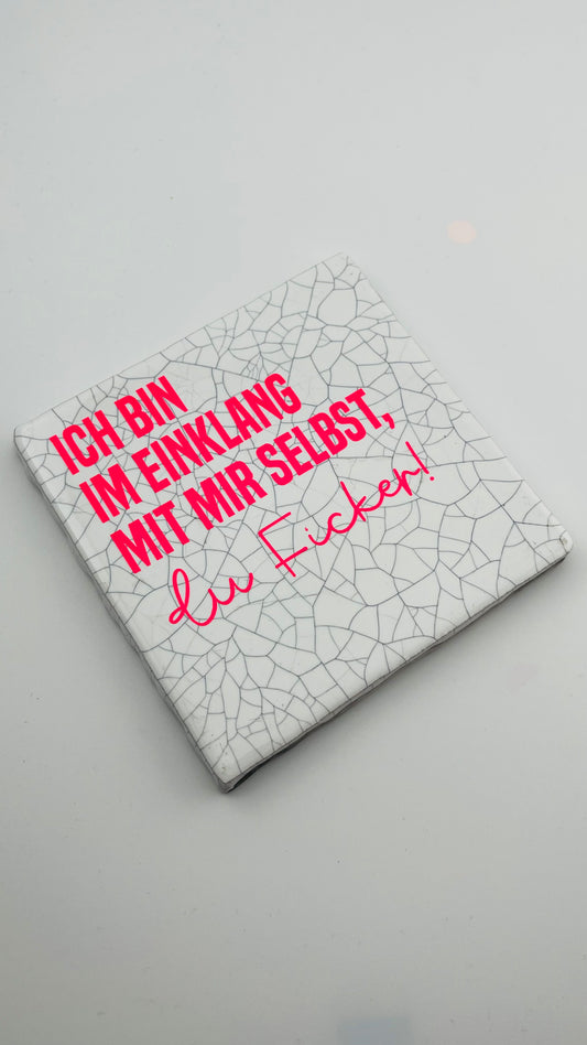 ICH BIN IM EINKLANG MIT MIR SELBST, DU FICKER