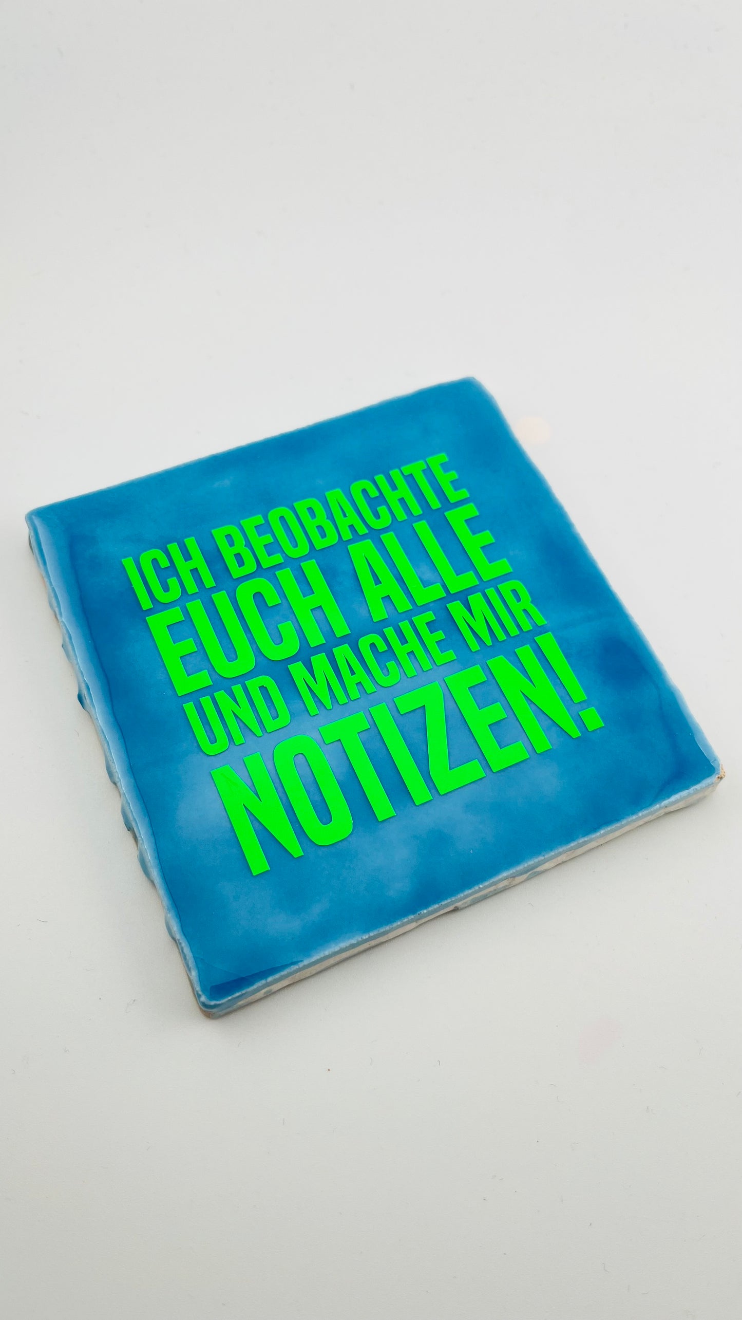 ICH BEOBACHTE EUCH ALLE UND MACHE MIR NOTIZEN