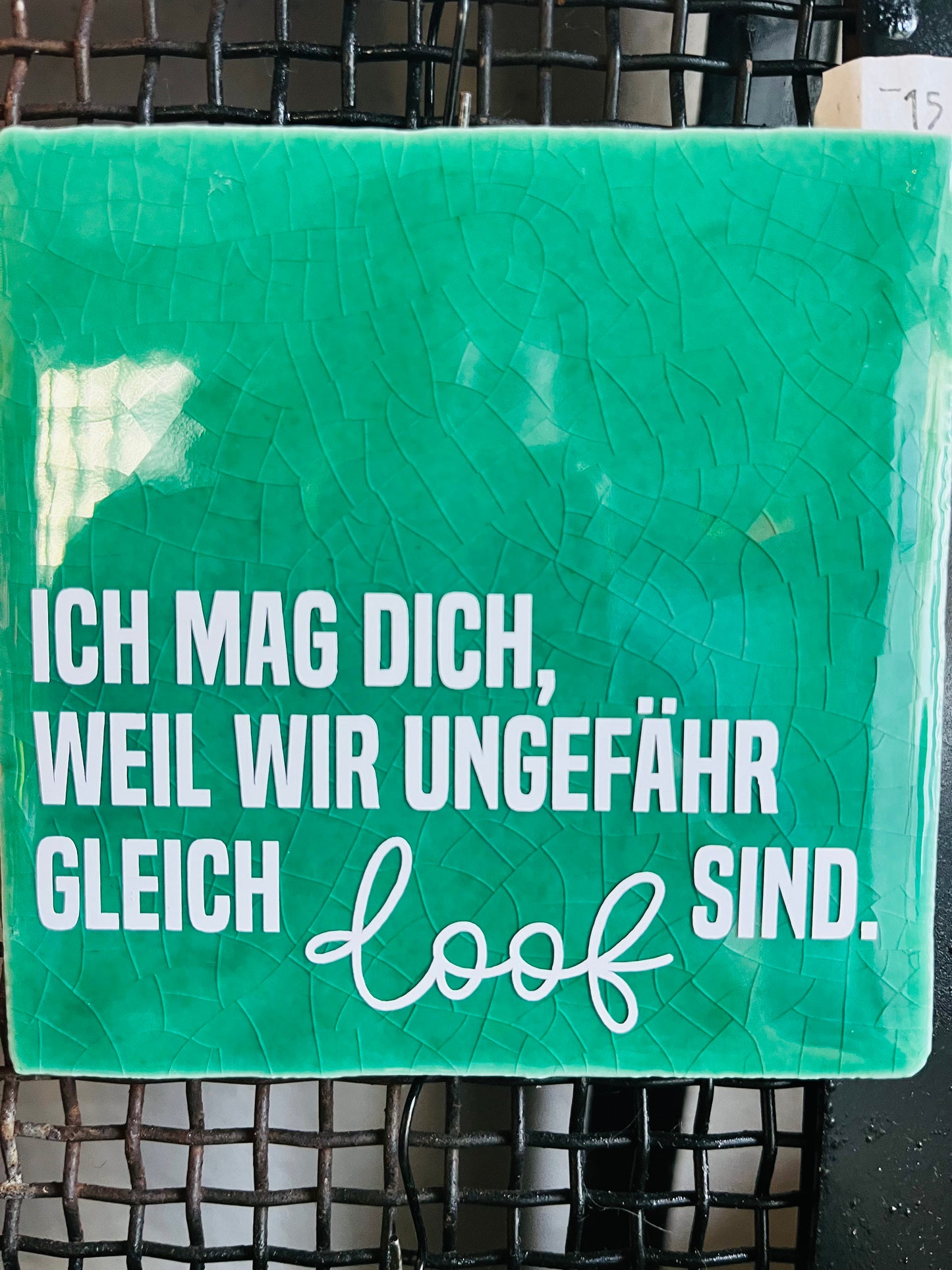 ICH MAG DICH, WEIL WIR UNGEFÄHR GLEICH DOOF SIND
