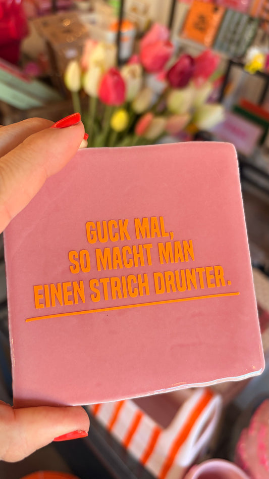 GUCK MAL! SO MACHT MAN EINEN STRICH DRUNTER!