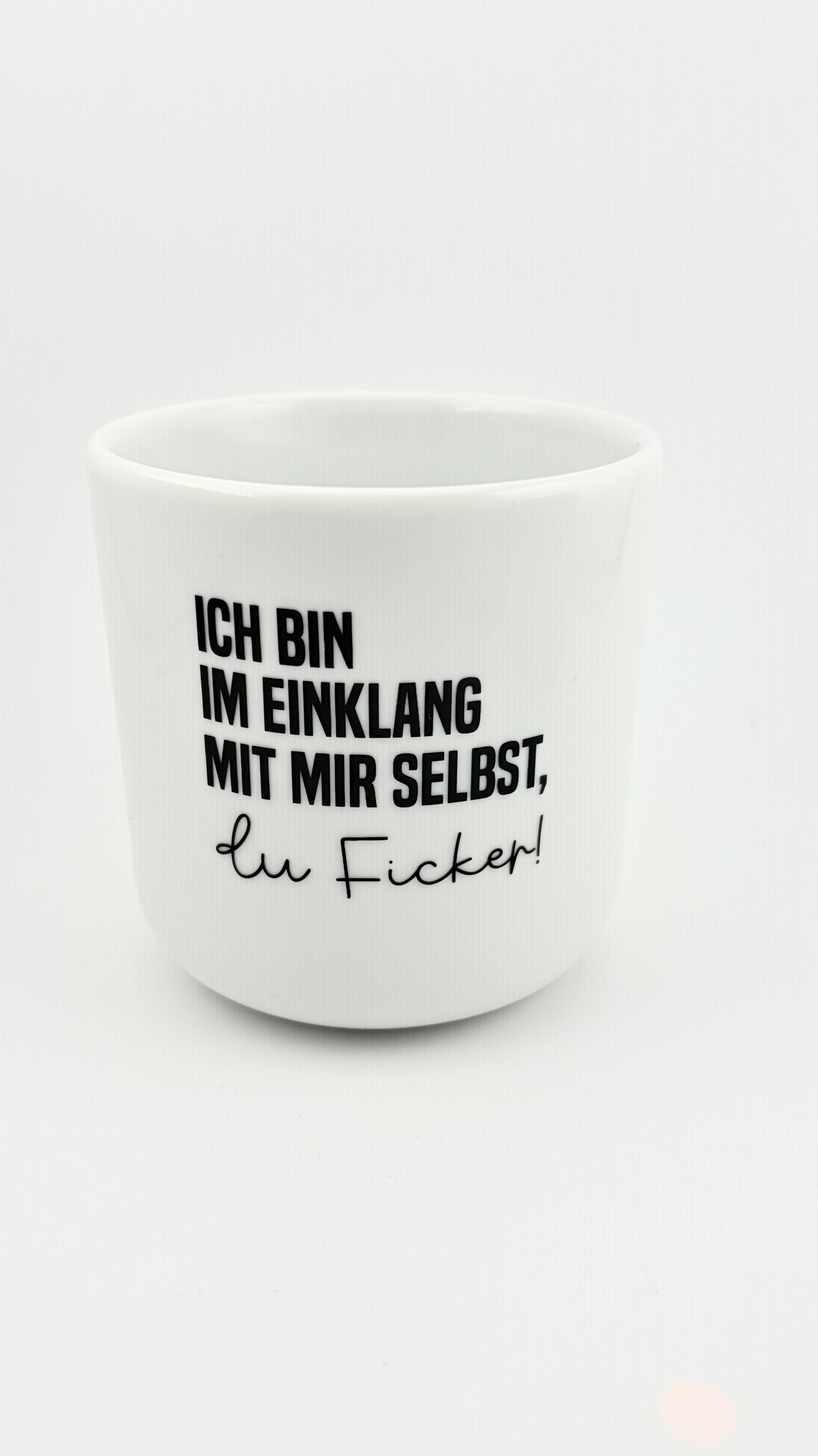 ICH BIN IM EINKLANG MIT MIR SELBST, DU FICKER!