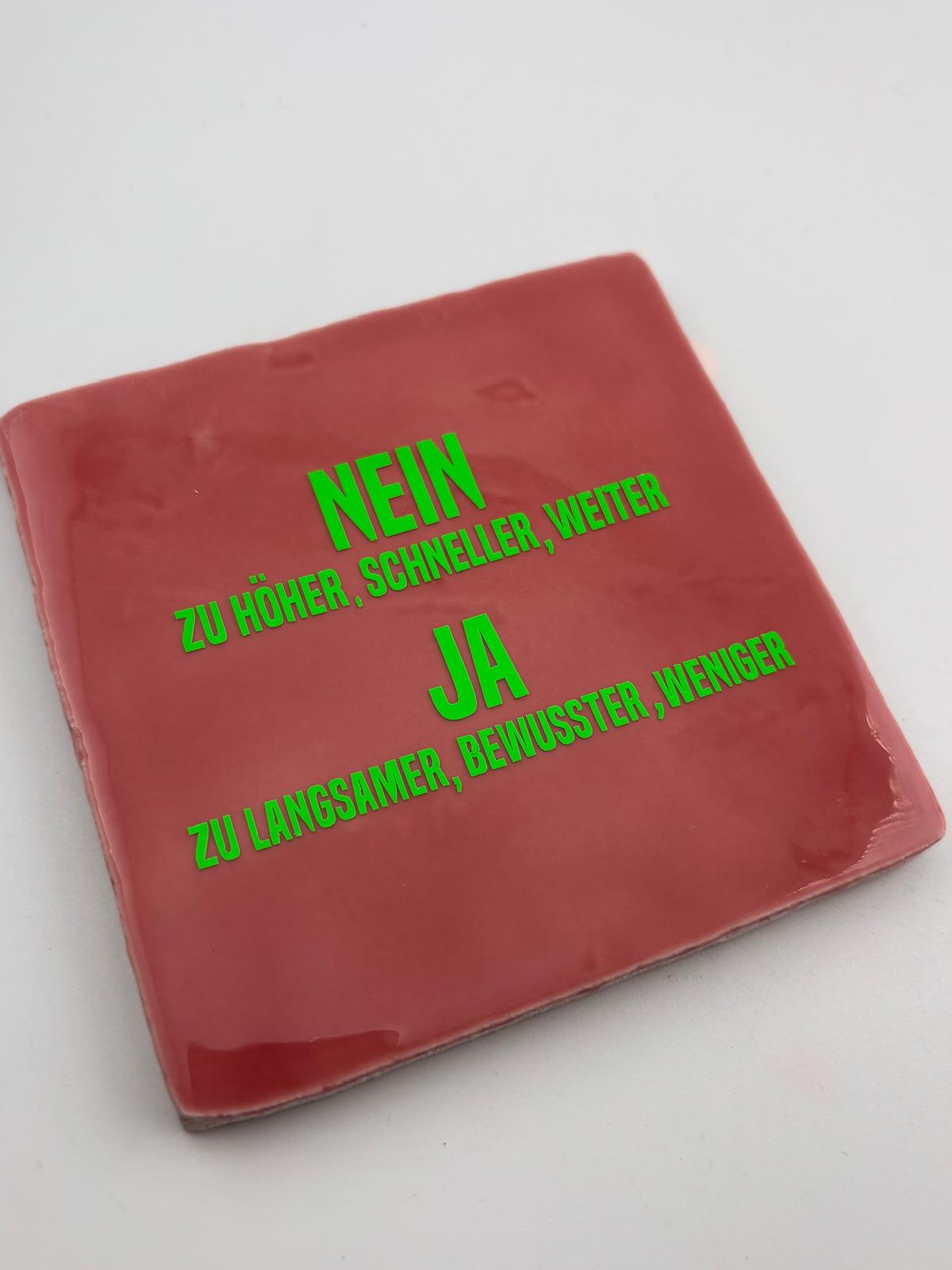 NEIN ZU HÖHER, SCHNELLER, WEITER...