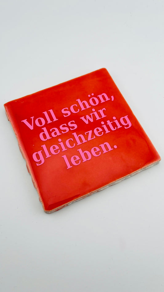 VOLL SCHÖN, DASS WIR GLEICHZEITIG LEBEN.