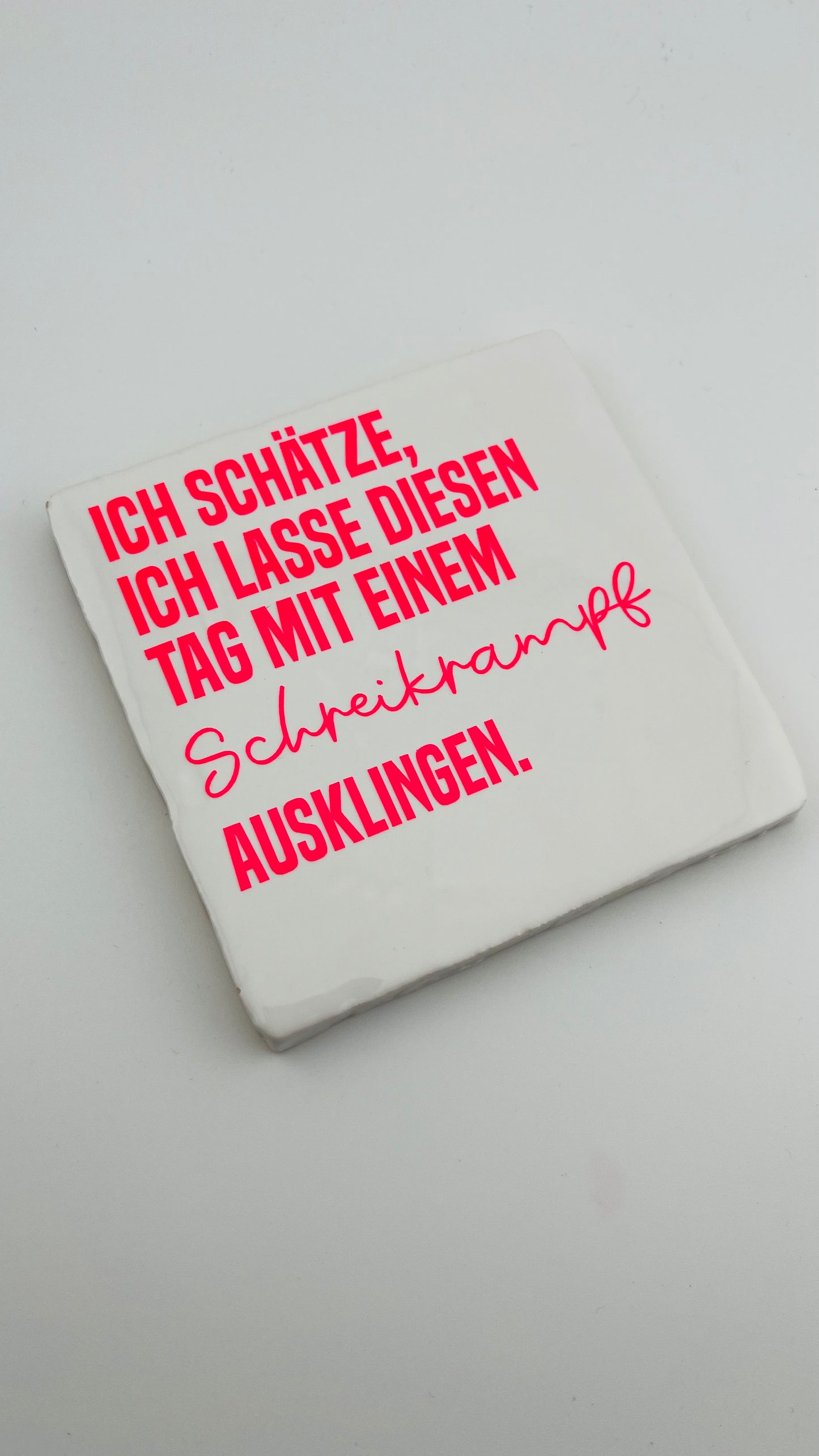 ICH SCHÄTZE, ICH LASSE DIESEN TAG MIT EINEM SCHREIKRAMPF AUSKLINGEN